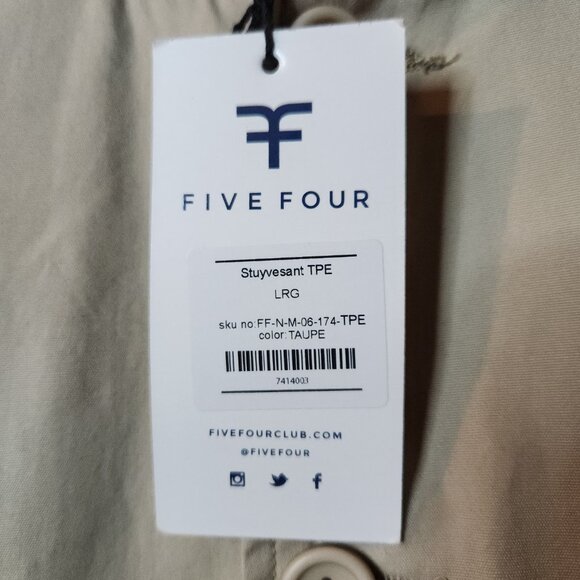 NEW Five Four Mens Taupe Tan Rubber Ducks Lined Vest Button Up Jacket Size L - Picture 3 of 11